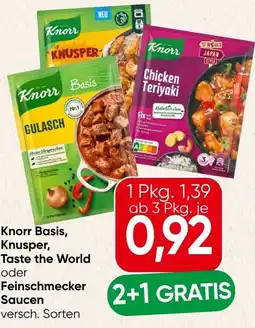 Spar Knorr Basis, Knusper, Taste the World oder Feinschmecker Saucen Angebot