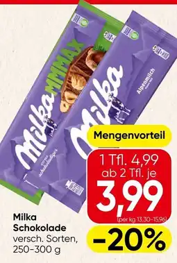 Spar Milka Schokolade Angebot