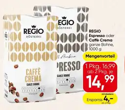 Spar REGIO Espresso oder Caffè Crema ganze Bohne, Angebot