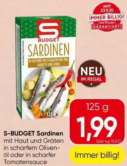 Spar S-BUDGET Sardinen Angebot