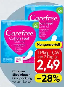 Spar Carefree Slipeinlagen Großpackung Angebot
