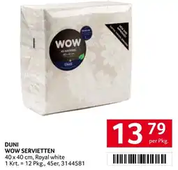 Transgourmet Duni WOW SERVIETTEN Angebot