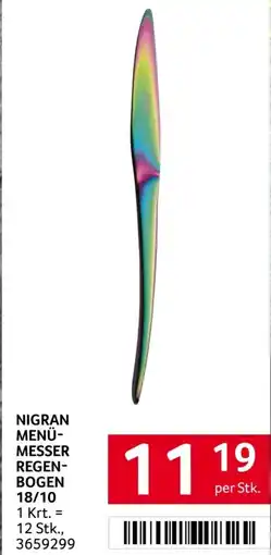 Transgourmet Nigran menü- messer regen- bogen 18/10 Angebot