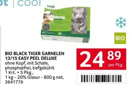 Transgourmet Bio black tiger garnelen 13/15 easy peel deluxe Angebot