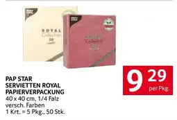 Transgourmet Pap star servietten royal papierverpackung Angebot