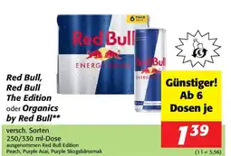 Nah&Frisch Red Bull, Red Bull The Edition oder Organics by Red Bull Angebot