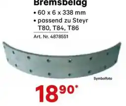Lagerhaus Bremsbelag Angebot