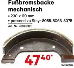 Lagerhaus Fußbremsbacke mechanisch Angebot