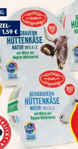 Hofer Zurück zum Ursprung Bio-Bergbauern Hüttenkäse Angebot