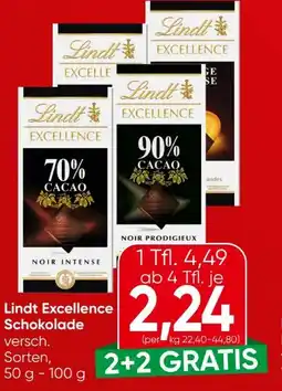 Eurospar Lindt Excellence Tafeln Angebot