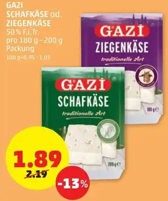 PENNY Gazi Schafkäse Od. Ziegenkäse 180 g-200 g Angebot