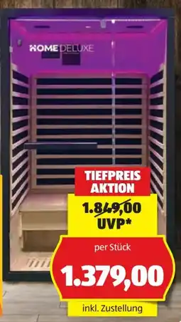 Hofer Home Deluxe Infrarotkabine Nero M Angebot