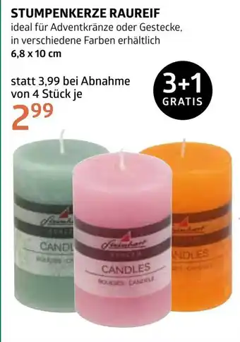 Stumpenkerze raureif