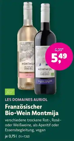 Denn's Biomarkt Les domaines auriol französischer bio-wein montmija Angebot