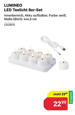BayWa LUMINEO LED Teelicht 8er-Set Angebot
