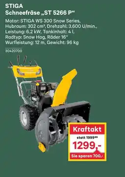 BayWa Stiga schneefräse st 5266 p Angebot