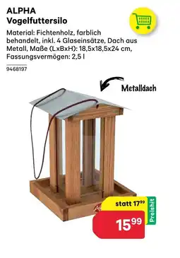 BayWa Alpha vogelfuttersilo Angebot