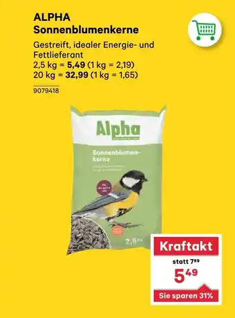 BayWa Alpha sonnenblumenkerne Angebot