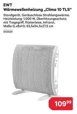 BayWa EWT Wärmewellenheizung Clima 10 TLS Angebot