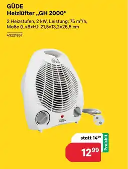 BayWa GÜDE Heizlüfter GH 2000 Angebot