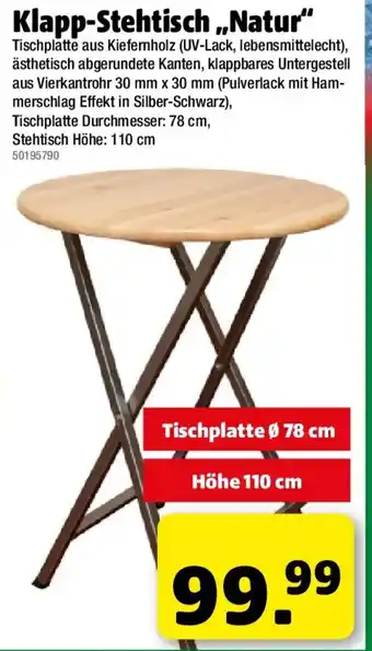 Liebmarkt Klapp-Stehtisch Natur Angebot