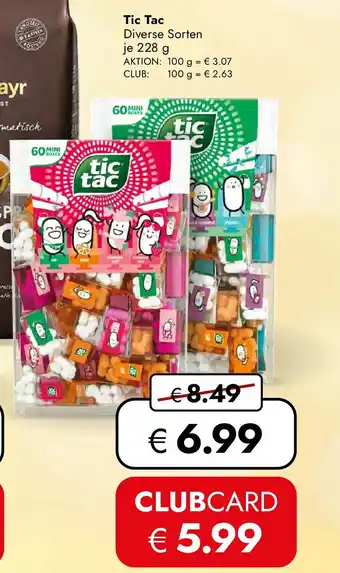 Travel FREE Tic Tac Angebot