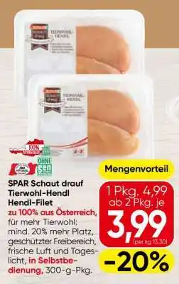 Spar Tierwohl-Hendl Hendl-Filet Angebot