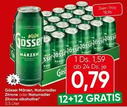 Spar Gösser Märzen, Naturradler Zitrone oder Naturradler Zitrone alkoholfrei Angebot