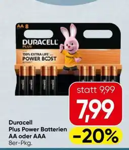 Spar Duracell Plus Power Batterien Angebot