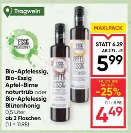 Maximarkt Bio-Apfelessig, Bio-Essig Apfel-Birne naturtrüb oder Bio-Apfelessig Blütenhonig Angebot