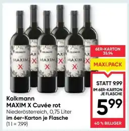 Maximarkt Kolkmann MAXIM X Cuvée Rot Angebot