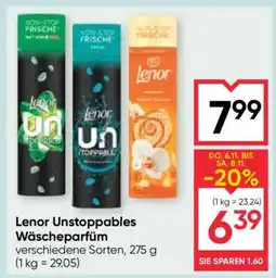 Maximarkt Lenor Unstoppables Wäscheparfum Angebot