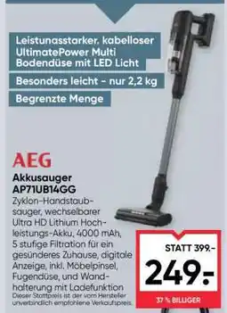 Maximarkt AEG Akkusauger AP71UB14GG Angebot