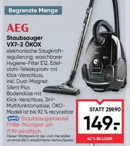 Maximarkt AEG Staubsauger VX7-2 ÖKOX Angebot