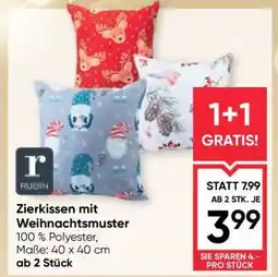 Maximarkt Zierkissen mit Weihnachtsmuster Angebot