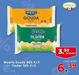 Unimarkt Woerle Gouda 45% F.i.T oder Tilsiter 35% F.i.T Angebot