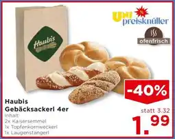 Unimarkt Haubis Gebäcksackerl 4er Angebot