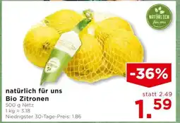 Unimarkt natürlich für uns Bio Zitronen Angebot