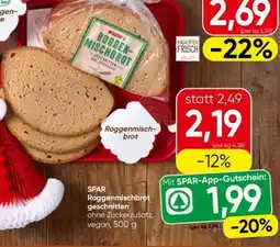 Spar SPAR Roggenmischbrot geschnitten Angebot