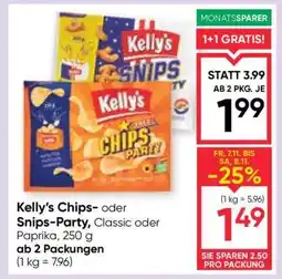 Maximarkt Kelly's Chips oder Snips Party Angebot