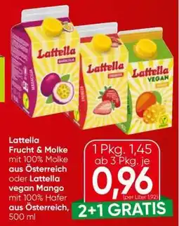 Spar Lattella Frucht & Molke oder Lattella vegan Mango Angebot