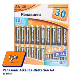 Action Panasonic Alkaline-Batterien AA Angebot