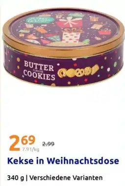 Action Kekse in Weihnachtsdose Angebot