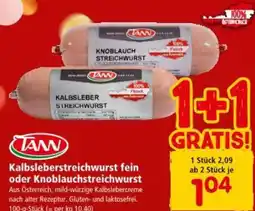 Interspar Kalbsleberstreichwurst fein oder Knoblauchstreichwurst Angebot