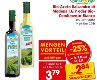 Bio-Aceto Balsamico di Modena I.G.P oder Bio- Condimento-Bianco
