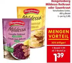 Interspar Hengstenberg Mildessa Rotkraut oder Sauerkraut Angebot