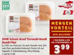 Interspar SPAR Schaut drauf Tierwohl-Hendl Hendl-Filet Angebot