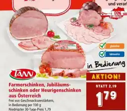 Interspar Farmerschinken, Jubiläums- schinken oder Heurigenschinken Angebot