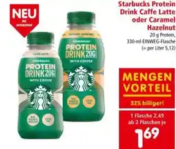 Interspar Starbucks Protein Drink Caffe Latte oder Caramel Hazelnut Angebot