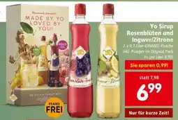 Interspar Yo Sirup Rosenblüten und Ingwer/Zitrone Angebot